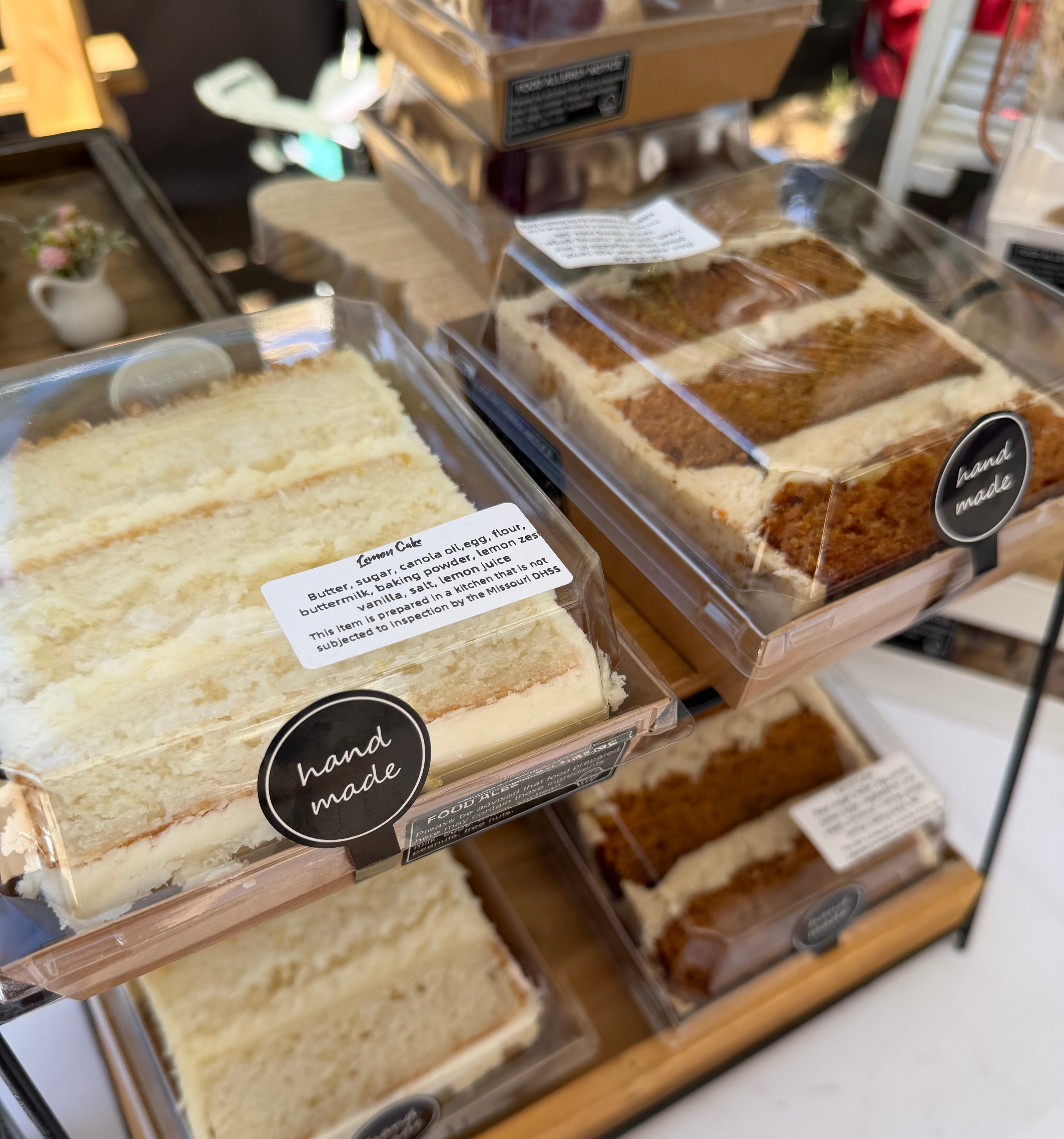 Layered cake slices